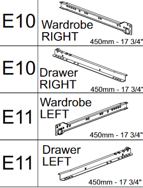 Replacement 450mm Glides
