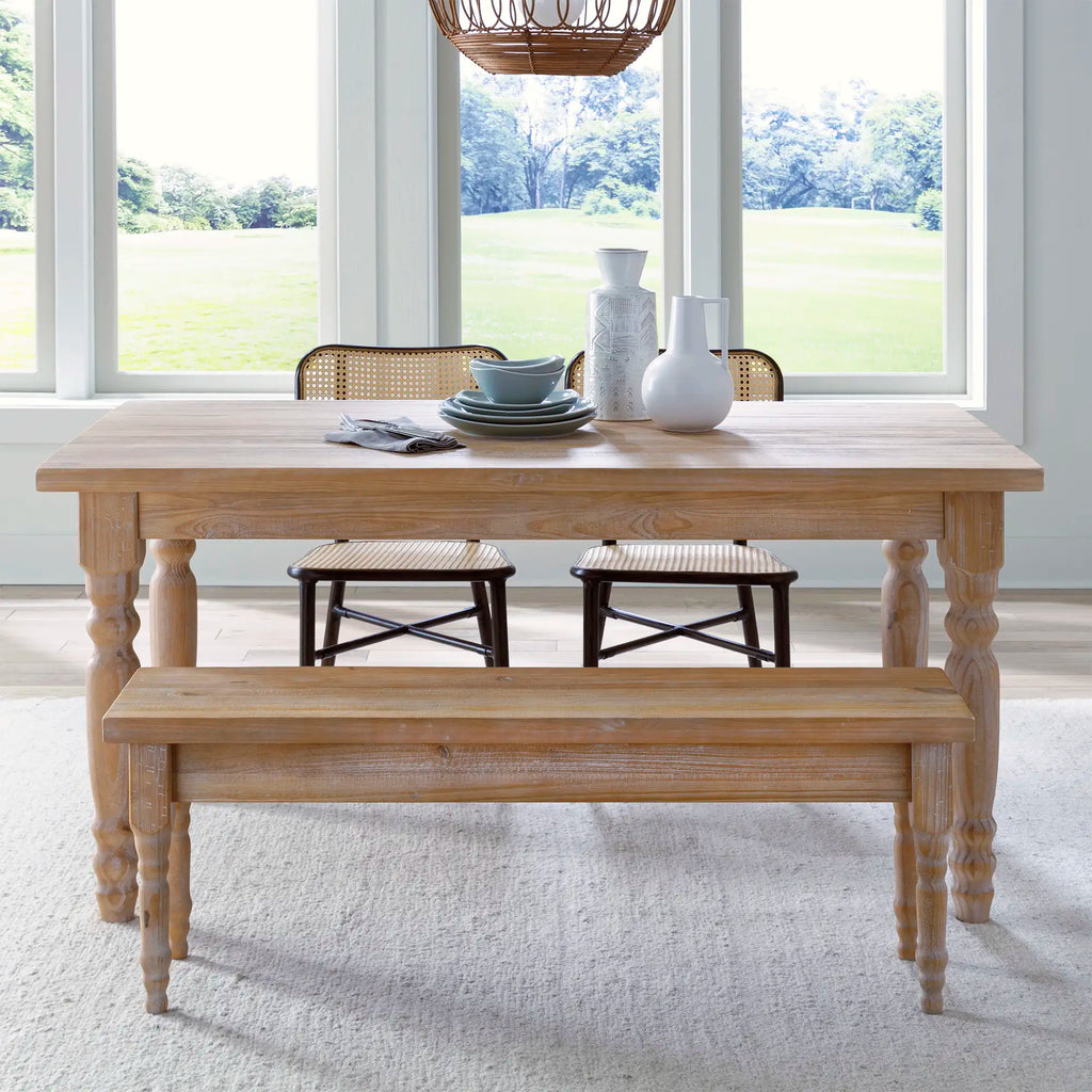 Valerie Table & Bench Dining Set (3-Piece)