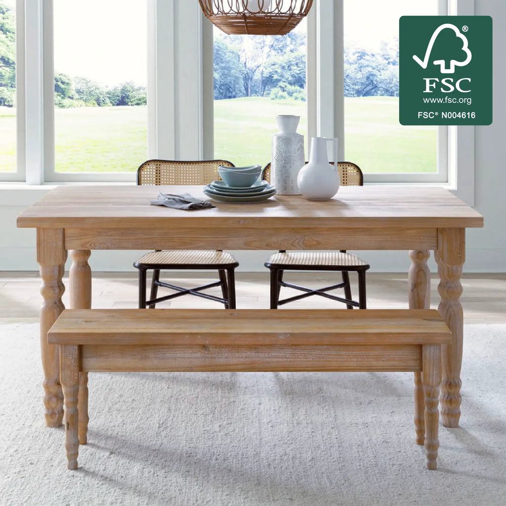 Valerie Solid Wood Bench