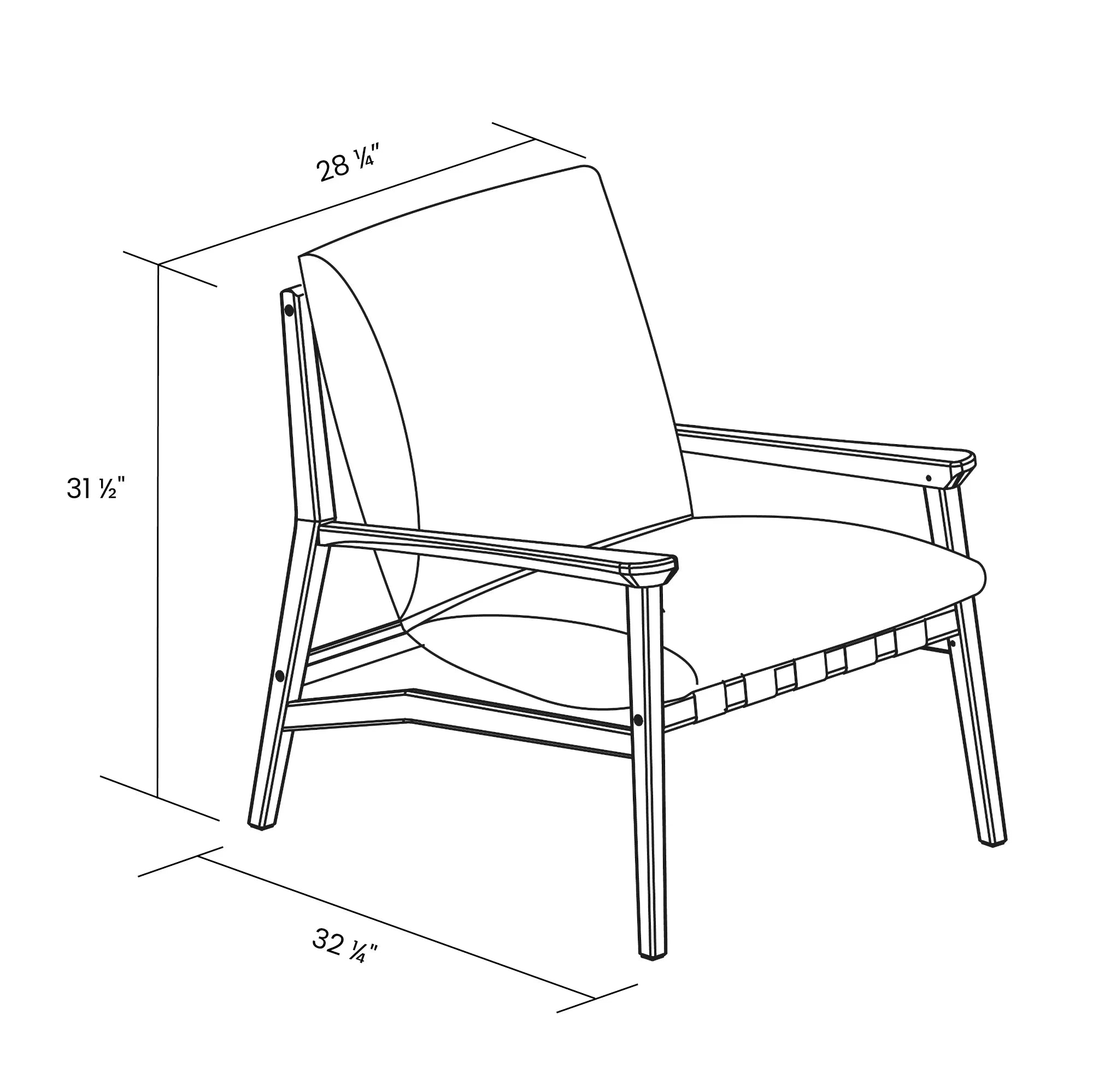 Mid Century Lounge Chair + Ottoman