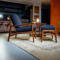 Mid Century Lounge Chair + Ottoman
