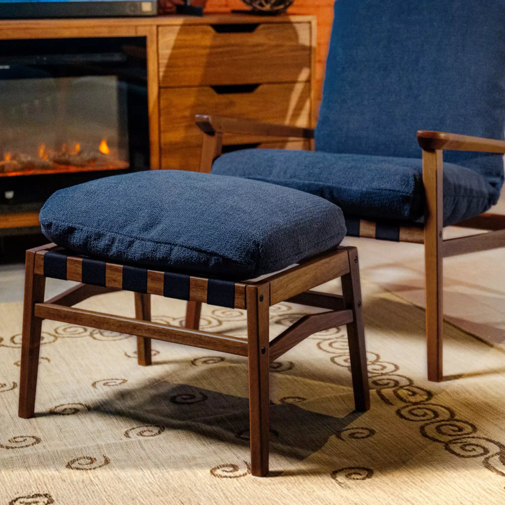 Mid Century Lounge Chair + Ottoman