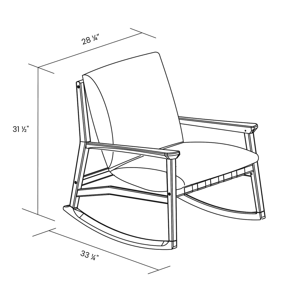 Mid Century Rocking Chair + Ottoman