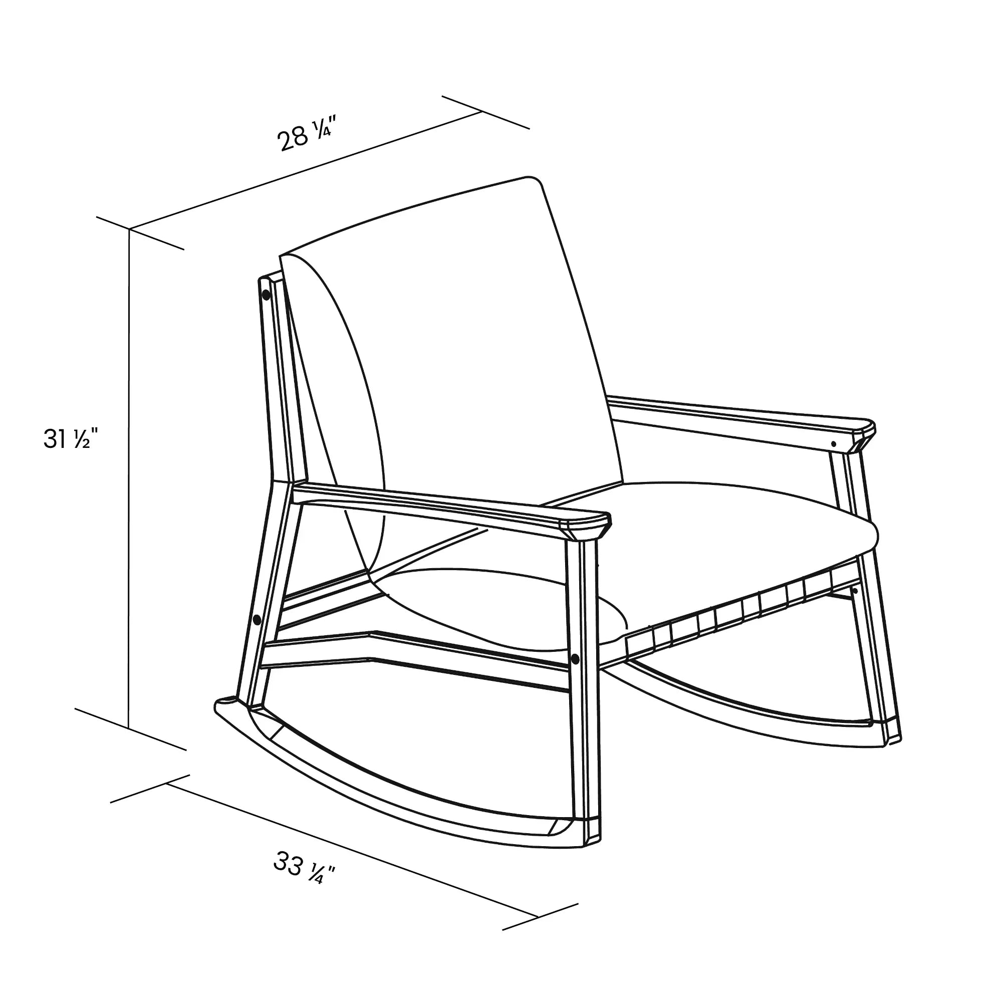 Mid Century Rocking Chair