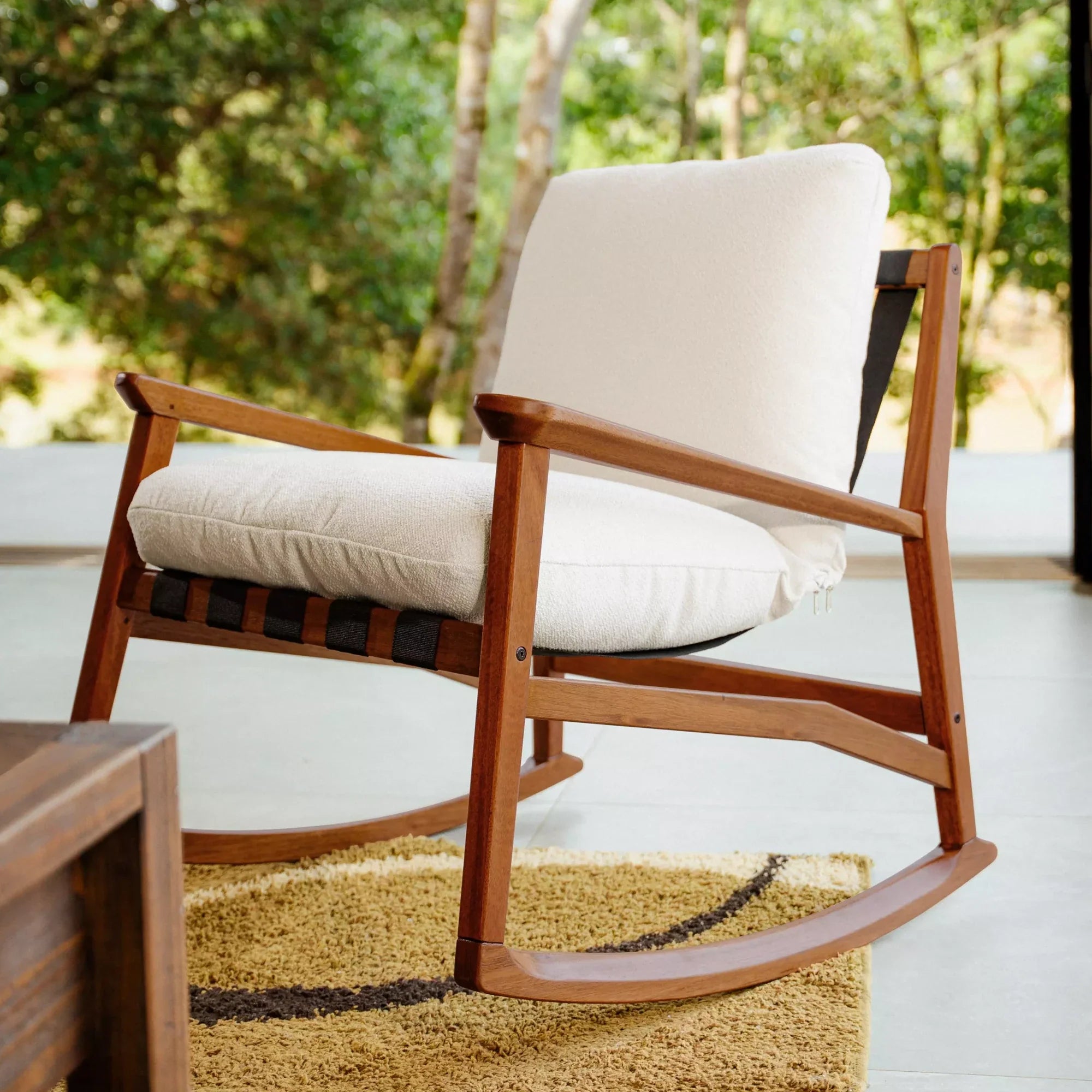 Mid Century Rocking Chair + Ottoman