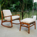 Mid Century Rocking Chair + Ottoman