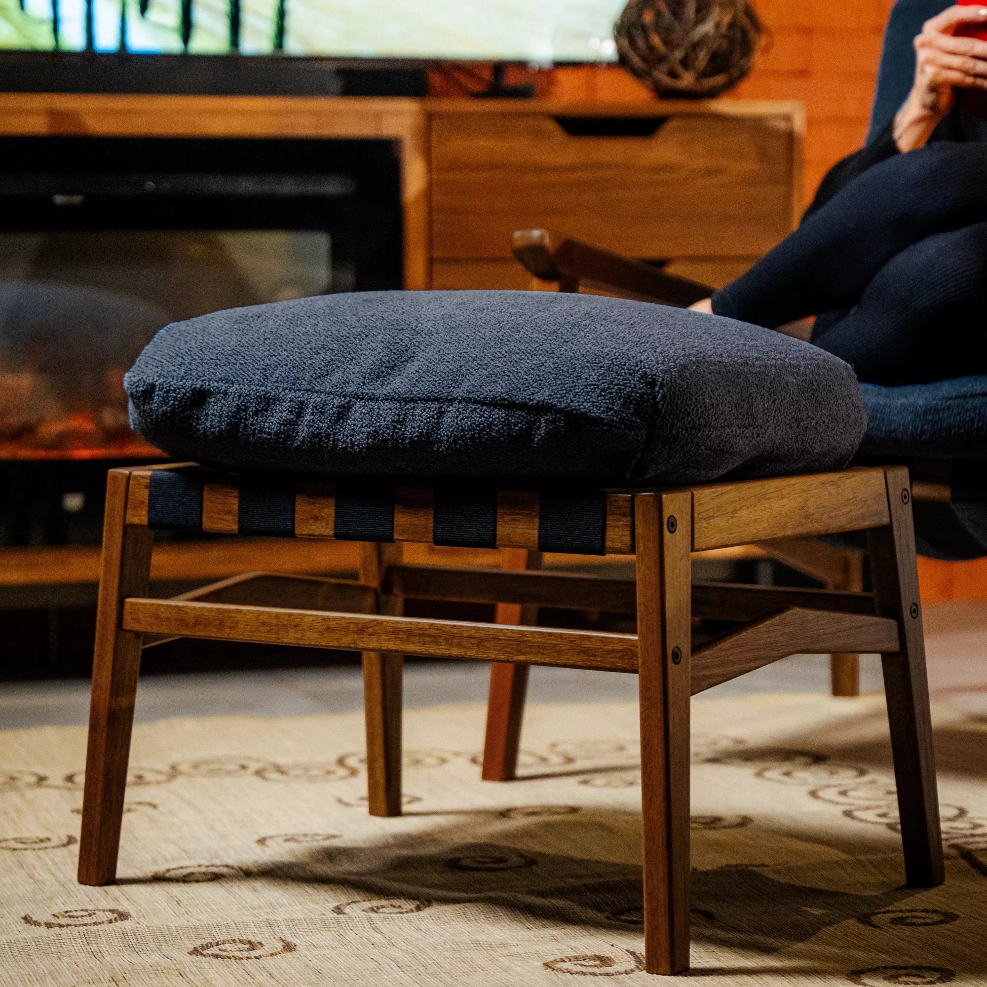 Mid Century Rocking Chair + Ottoman