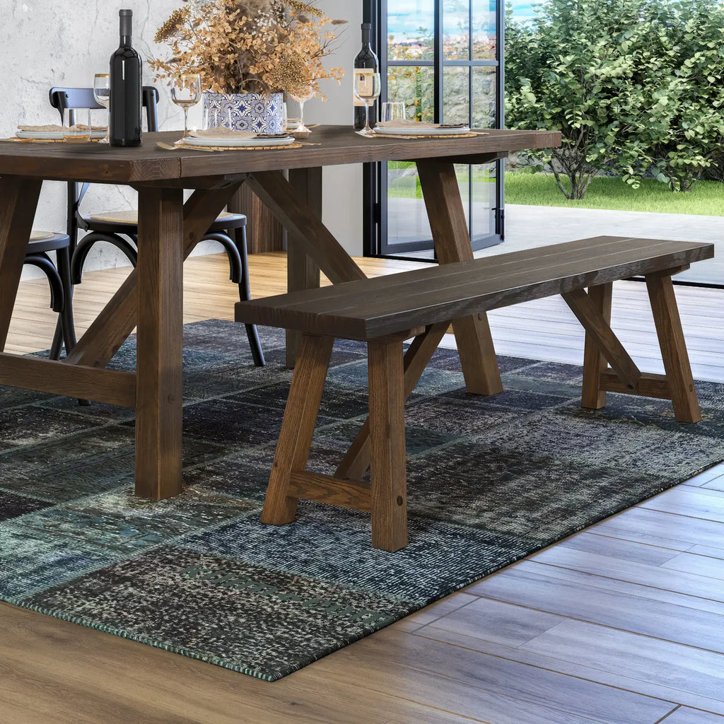 Cascais 72" Table & Bench Dining Set (3-piece)