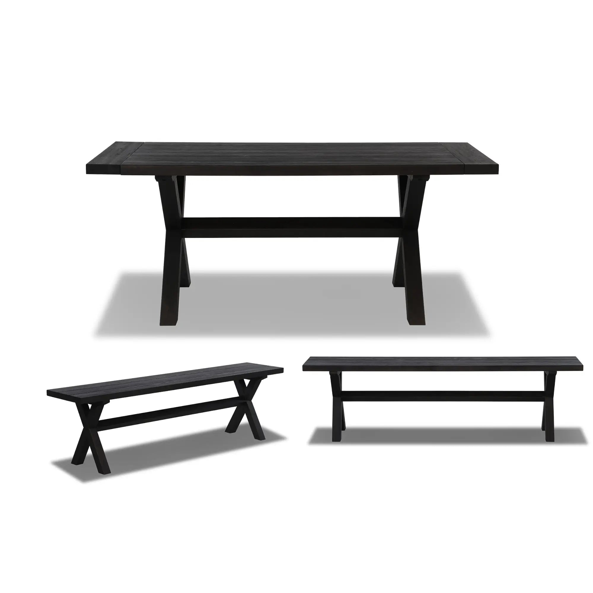 Cascais 72" Table & Bench Dining Set (3-piece)