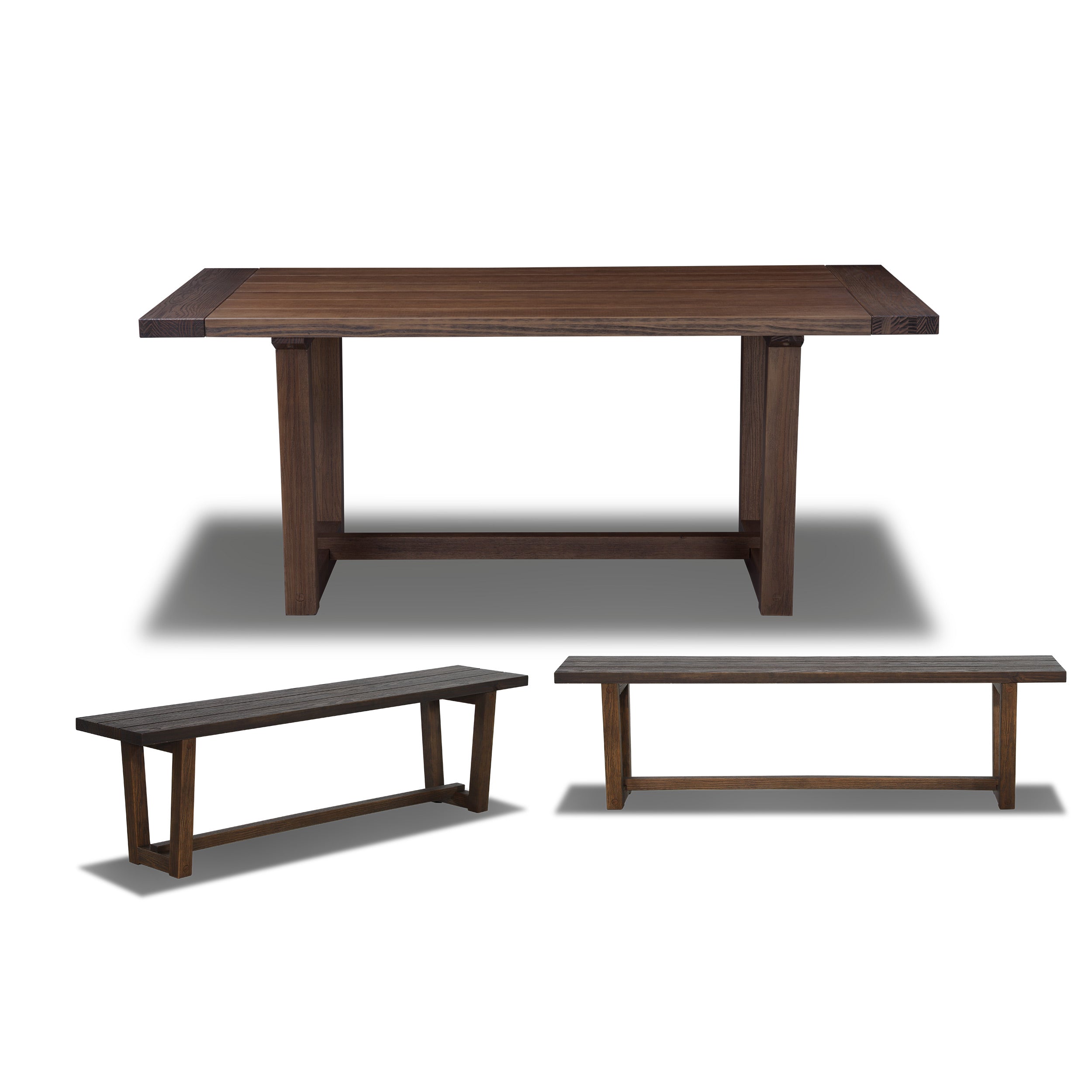 Cascais 72" Table & Bench Dining Set (3-piece)