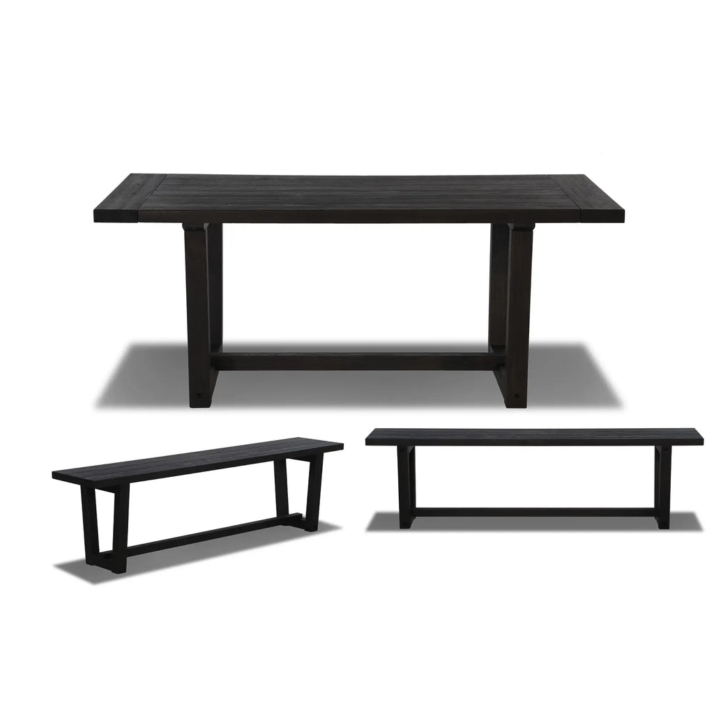 Cascais 72" Table & Bench Dining Set (3-piece)