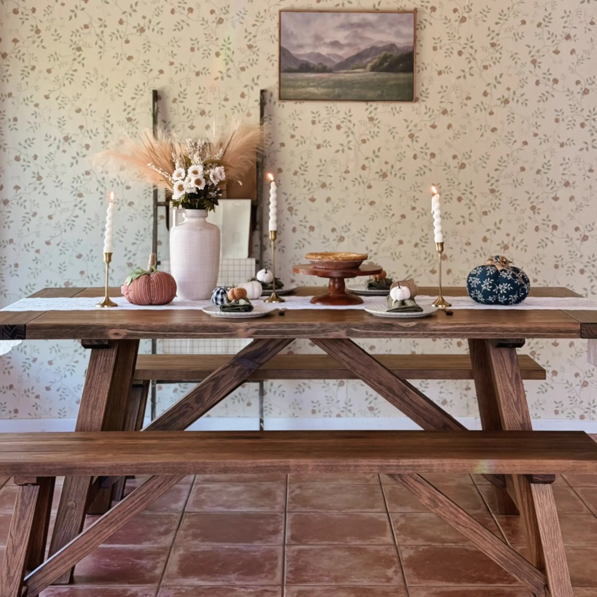 Cascais 72" Table & Bench Dining Set (3-piece)