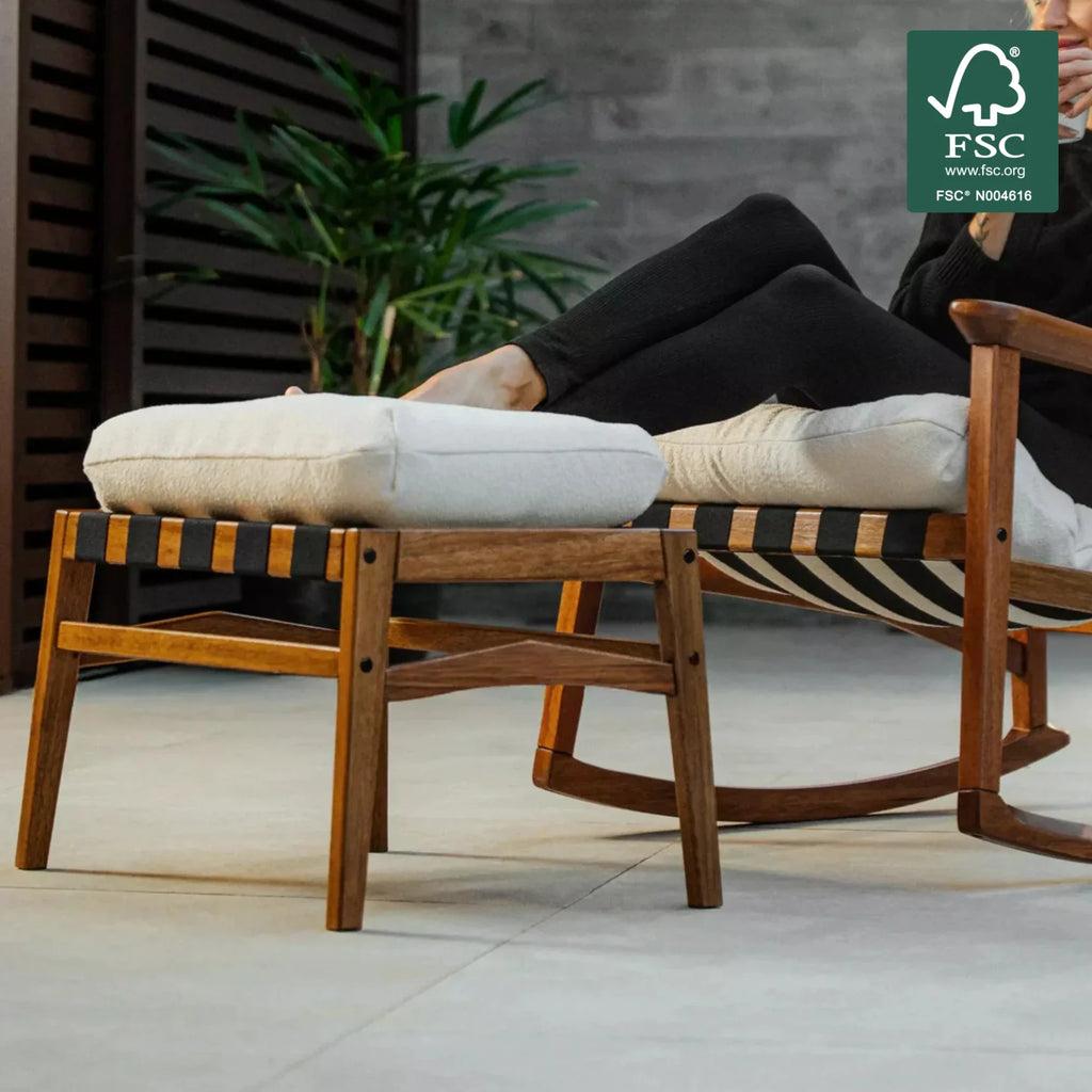 Mid Century Lounge Chair + Ottoman