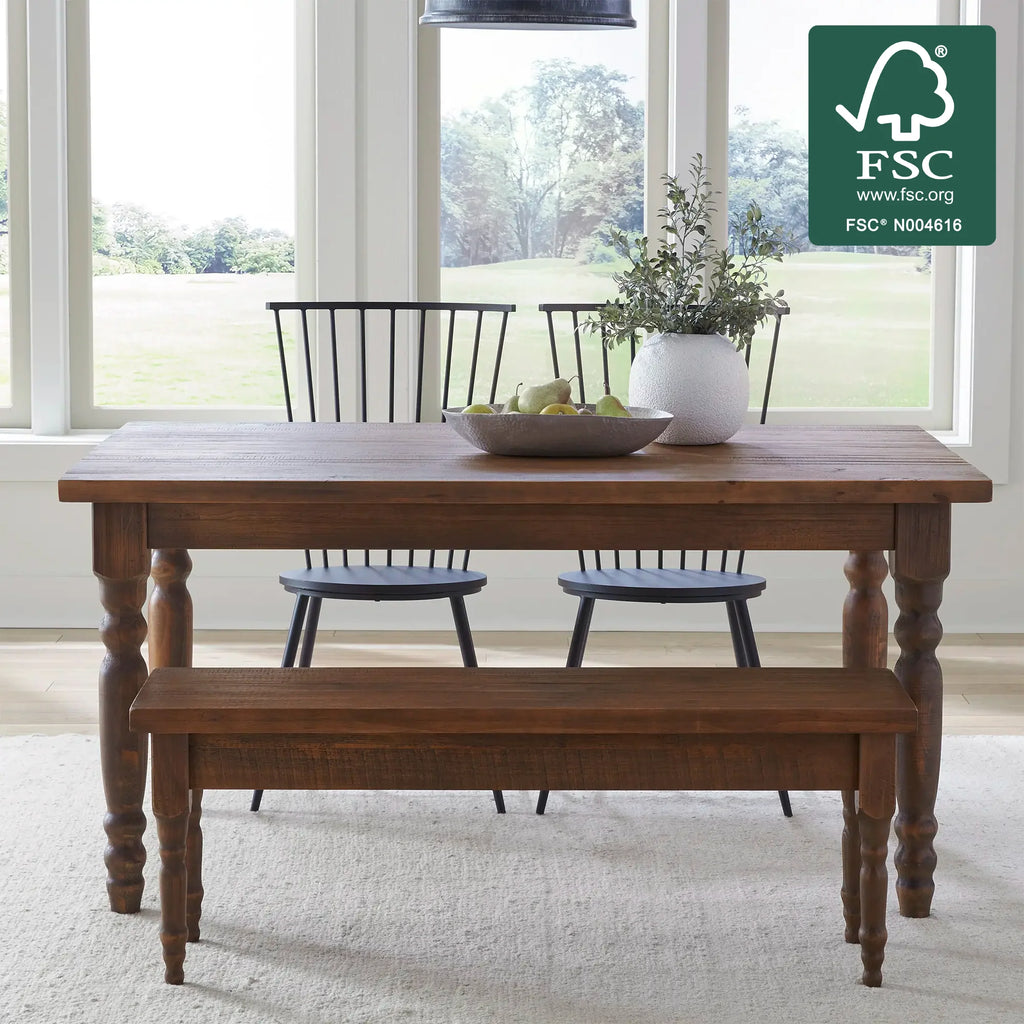 Valerie Table & Bench Dining Set (3-Piece)