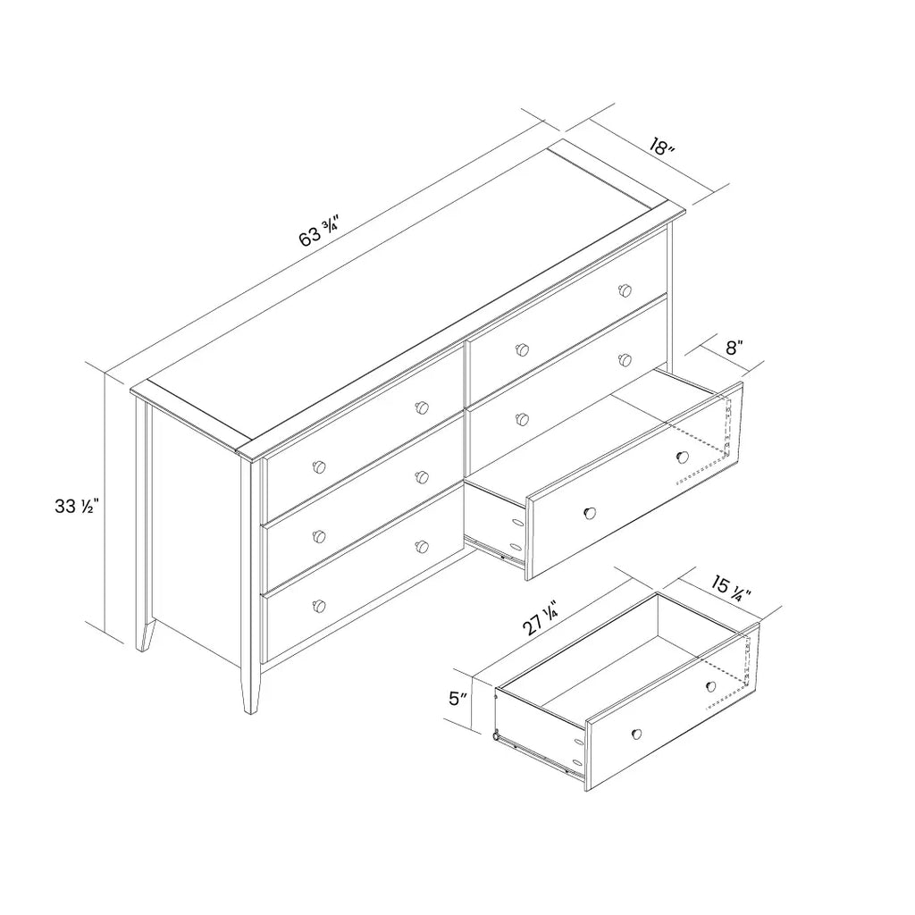 Greenport 6-Drawer Dresser