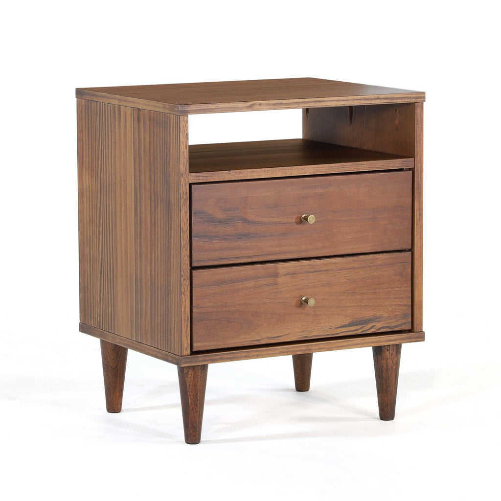 Mid Century Two-Drawer Nightstand