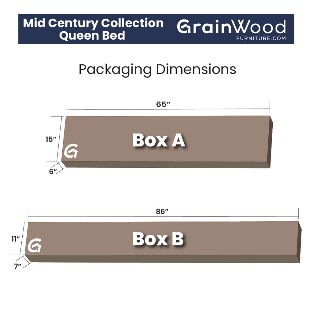 Mid Century Panel Bed