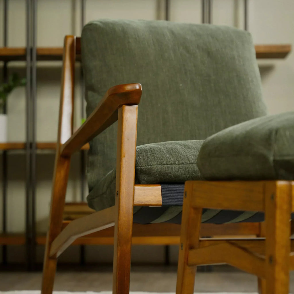 Mid Century Lounge Chair + Ottoman