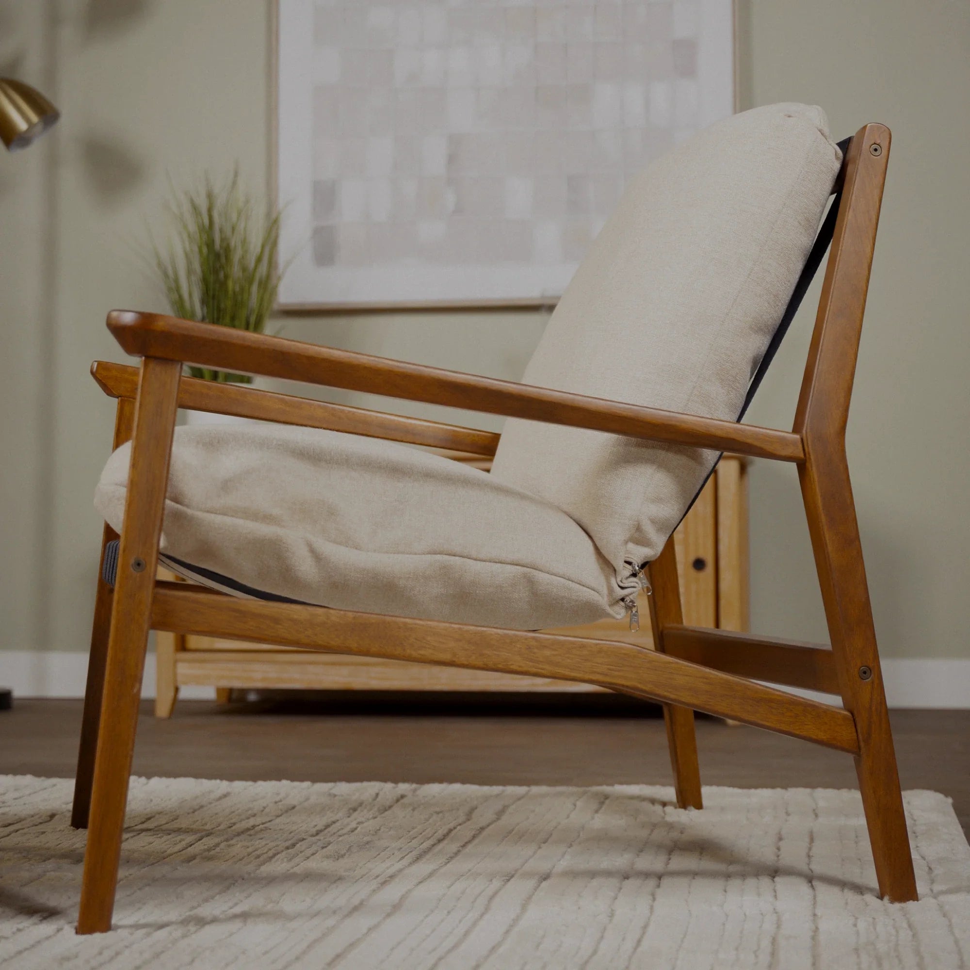 Mid Century Lounge Chair + Ottoman