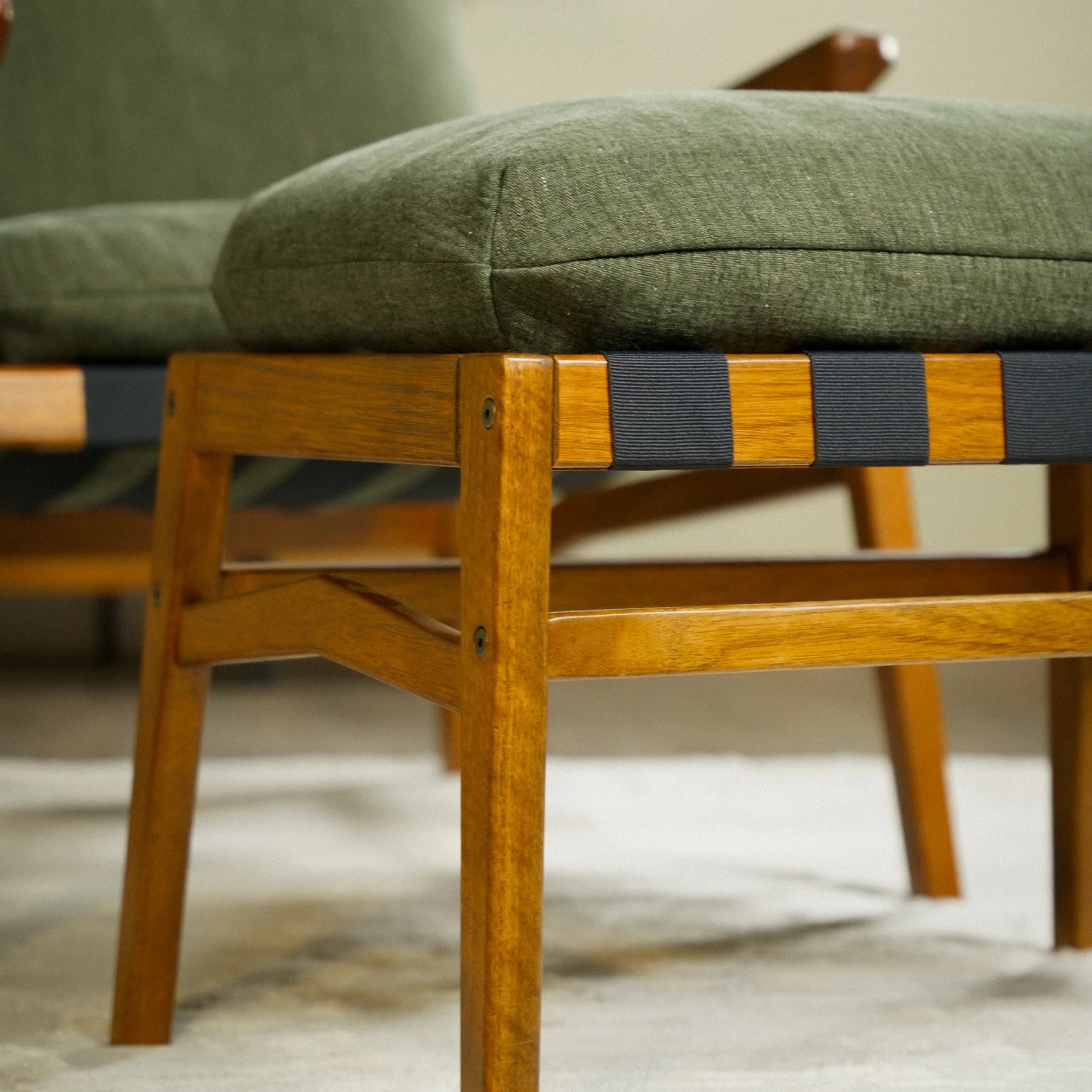Mid Century Rocking Chair + Ottoman