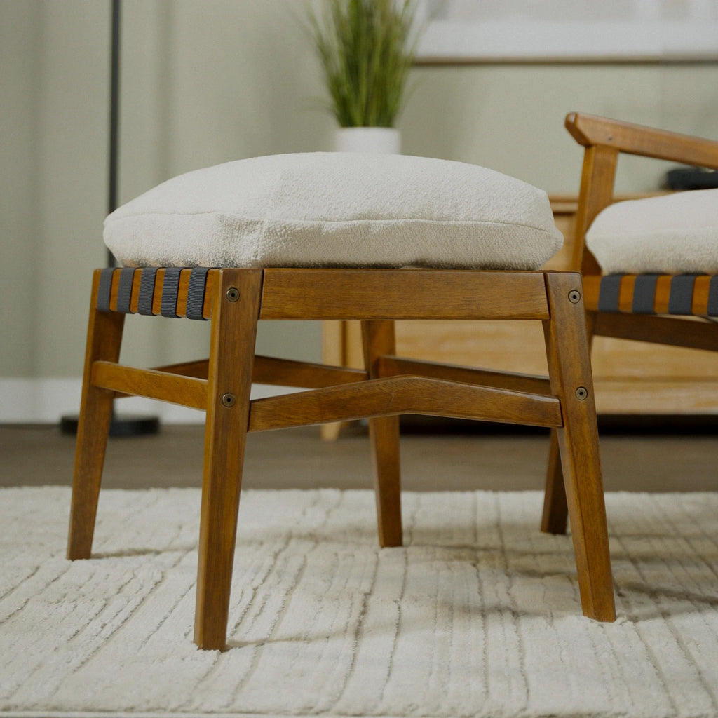 Mid Century Lounge Chair + Ottoman