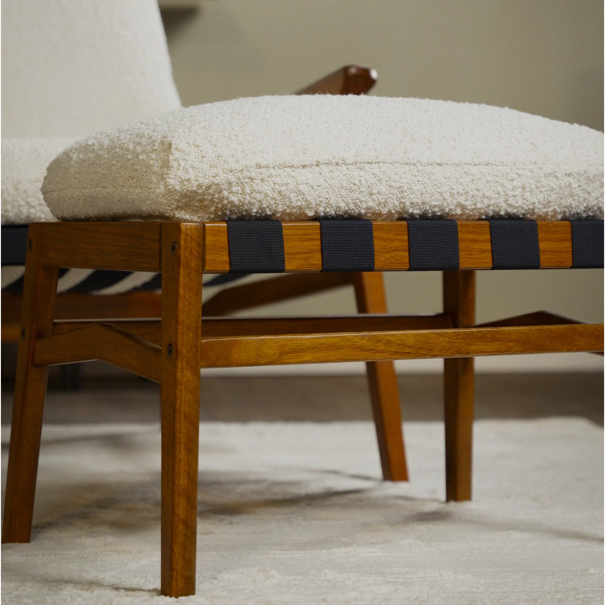 Mid Century Lounge Chair + Ottoman