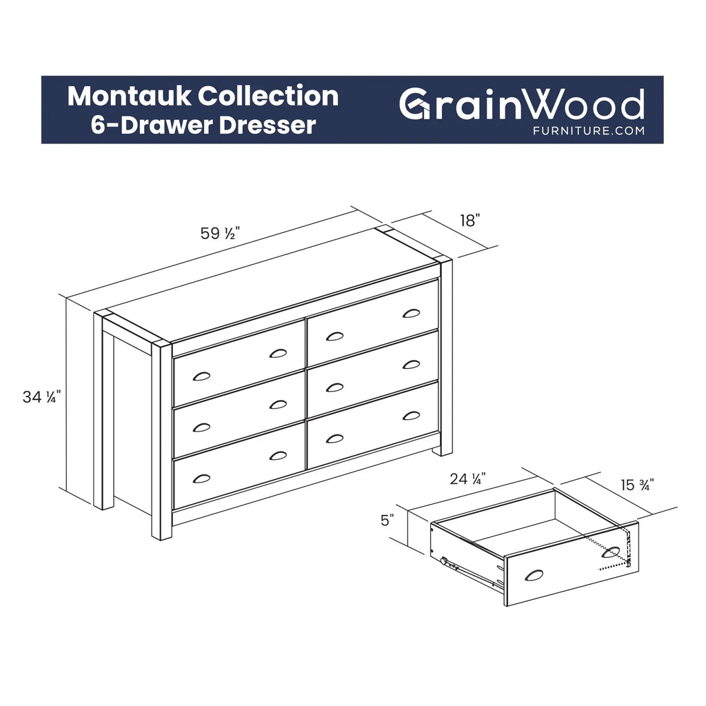 Montauk 6-Drawer Dresser