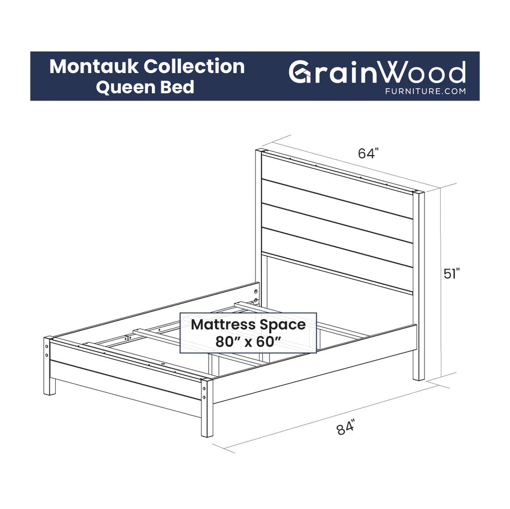 Montauk Solid Wood Bed