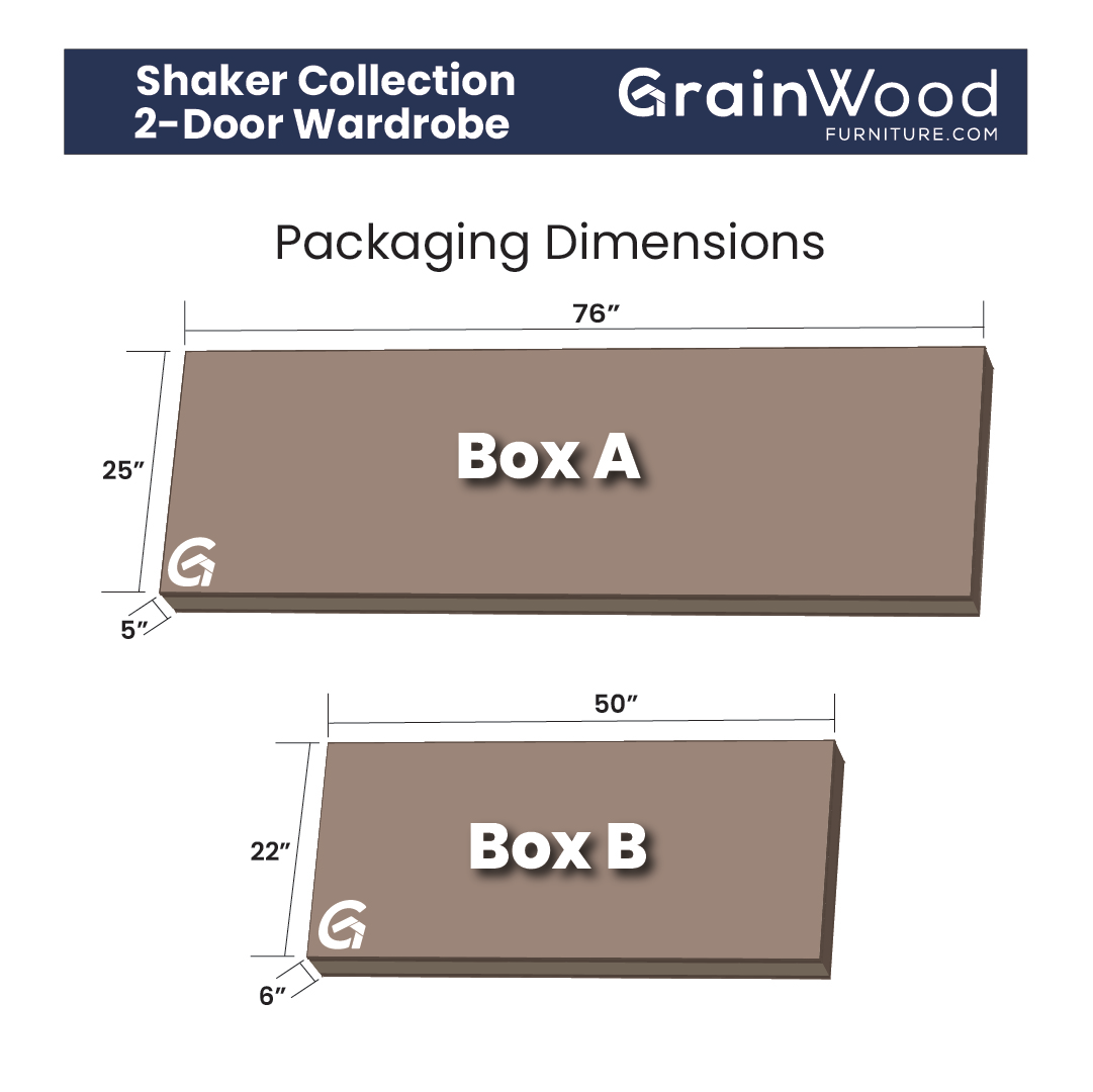 Shaker 2-Door Wardrobe