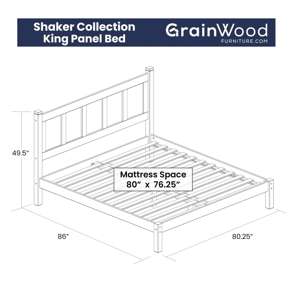 Shaker Panel Platform Bed
