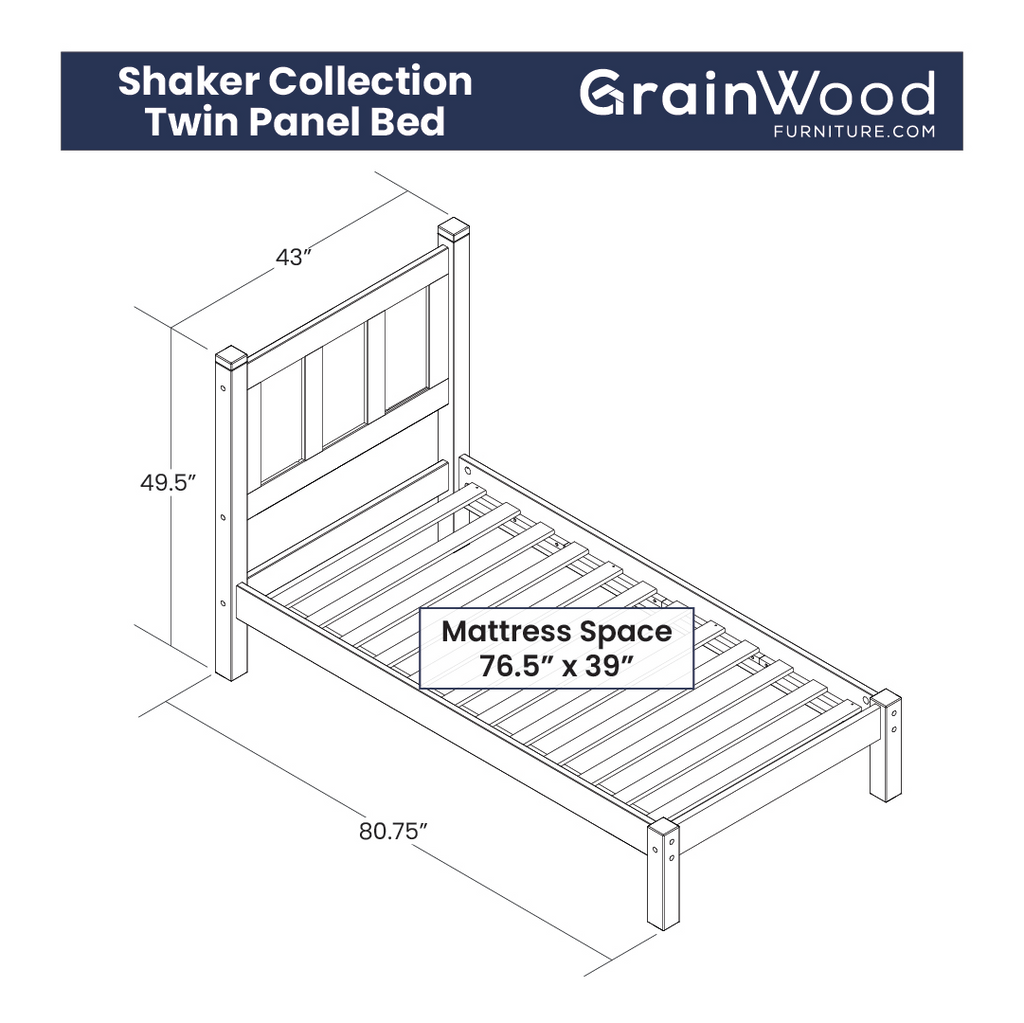 Shaker Panel Platform Bed