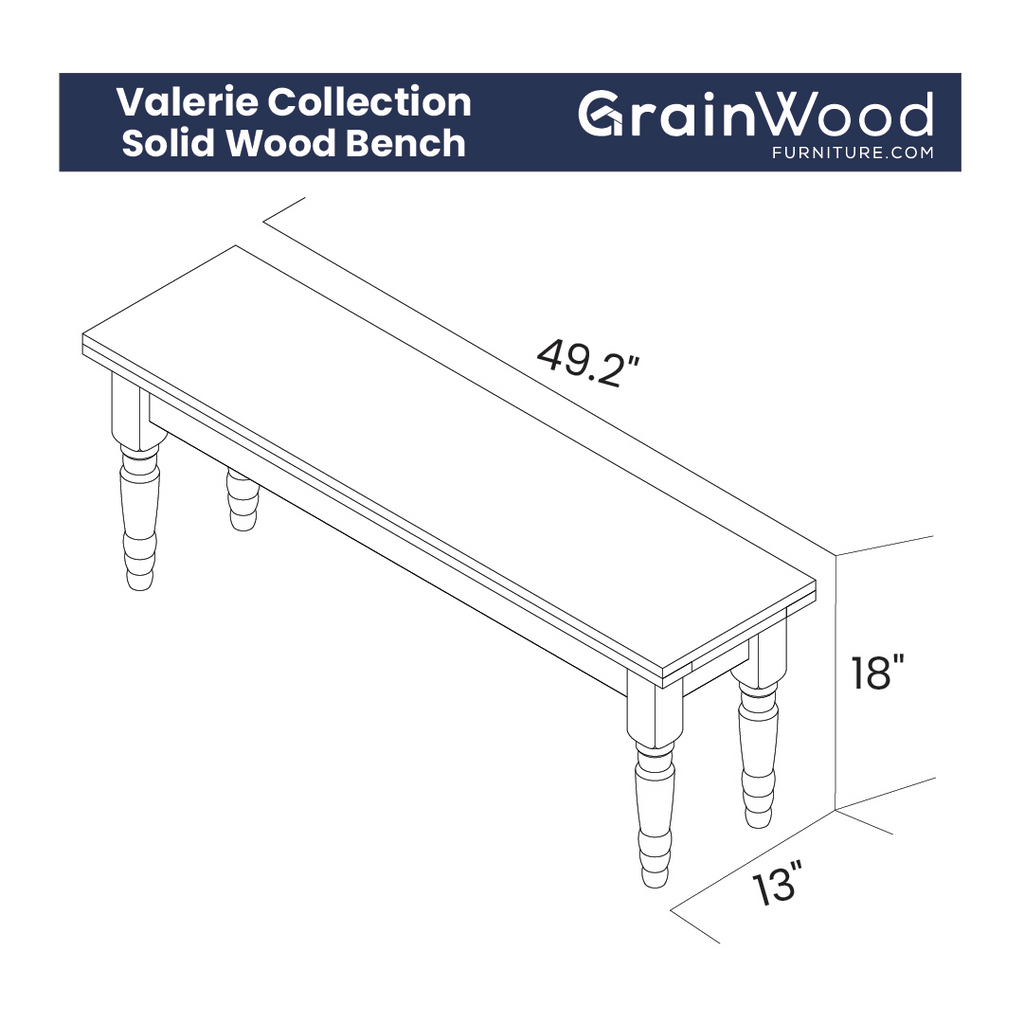 Valerie Solid Wood Bench